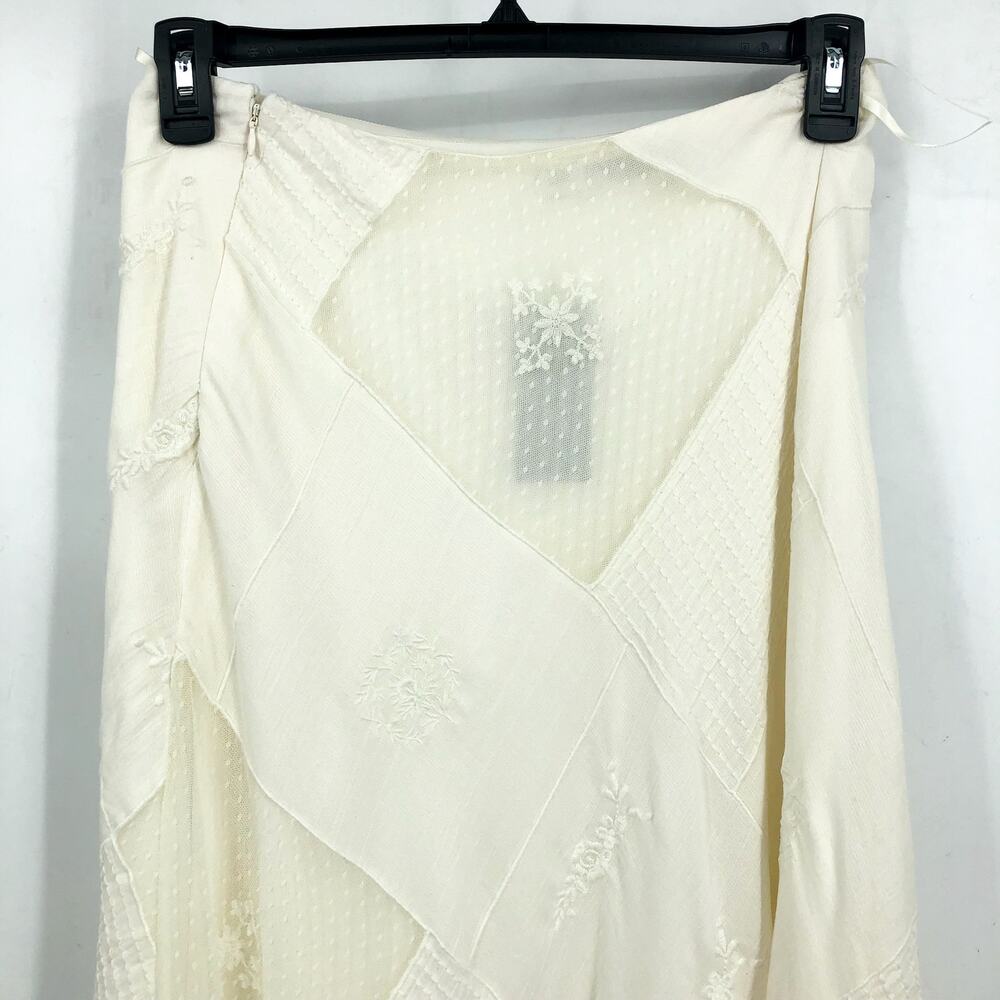 LAUREN RALPH LAUREN Women's Mesh Lace Midi Flared Skirt Size 6 White NWT - Picture 5 of 12